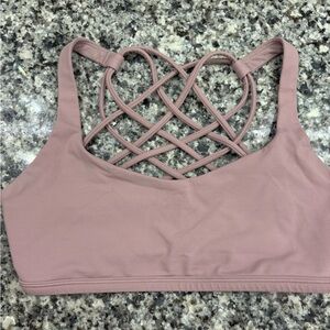 Lululemon Lulu Women's Mauve purple  Strappy sports bra no pads size 4